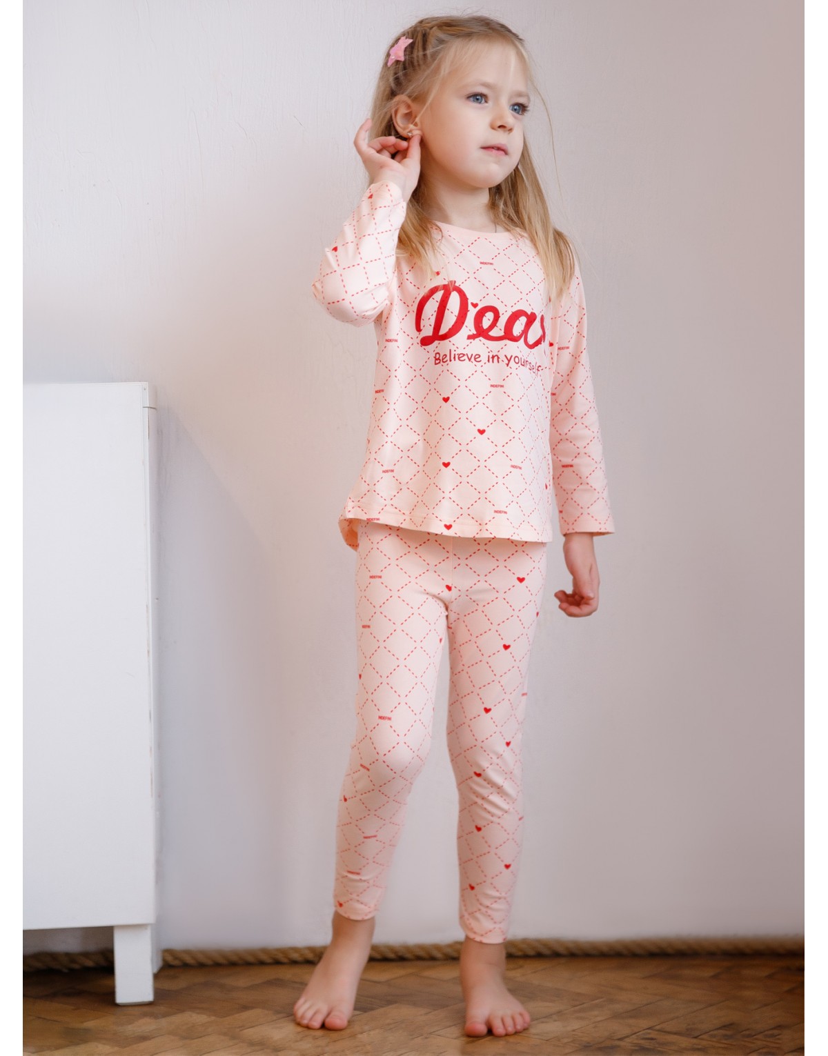 Детская пижама для девочек с мотивирующей надписью